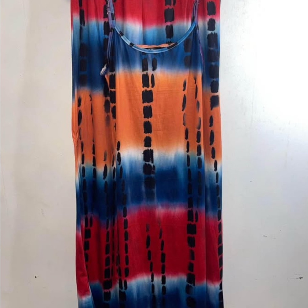 Colorful Tie-Dye Sleeveless two piece pants set